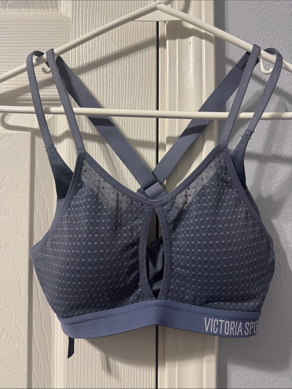 Victoria's Secret Blue-Gray Crisscross Sports Bra